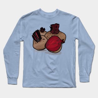 Beetroot cartoon illustration Long Sleeve T-Shirt